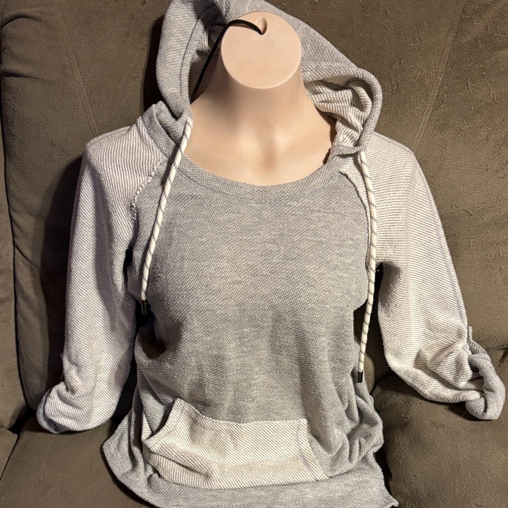 Marc New York Light Gray Hooded Sweatshirt